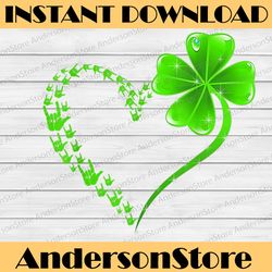 heart shamrock love sign language happy st patrick's day png sublimation designs