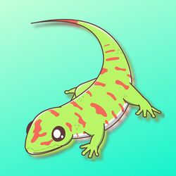 super kawaii day gecko ! adorable kawaii reptile friend-for laptop, planner, phone case