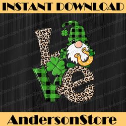 st patrick's day love gnomes shamrock horseshoe irish gnome png sublimation designs