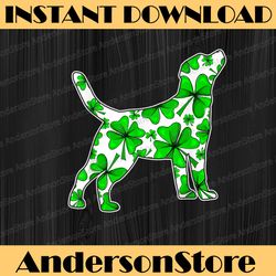 st. patrick's day irish labrador dog shamrock png sublimation designs