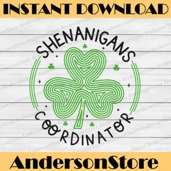 st pattys teacher st patricks day shenanigans coordinator png sublimation designs