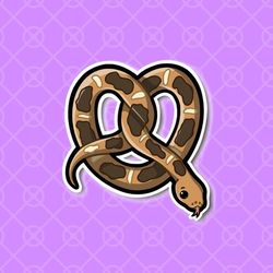 super adorable kawaii pretzel snake friend! perfect for laptop, planner, phone case