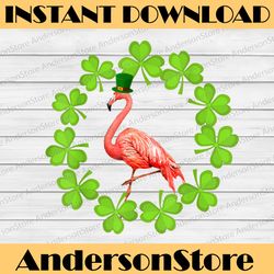 irish flamingo green saint patricks day 2022 lucky st pattys png sublimation designs