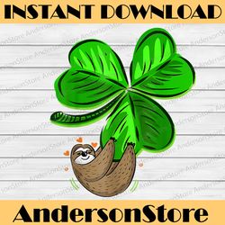 funny sloth shamrock st, patrick's day costume 2022 png sublimation designs