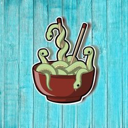 snake noodles! super adorable kawaii reptile friend-for laptop, planner, phone case