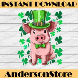 st. patrick's day pig leprechaun lucky irish pig farmers png sublimation designs