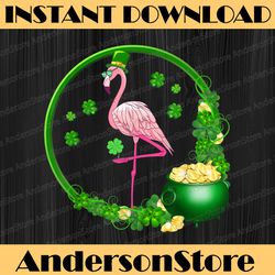 irish flamingo leprechaun clover st patrick day 2022 green png sublimation designs