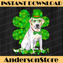 labrador dog st. patrick's day cute shamrock png sublimation designs