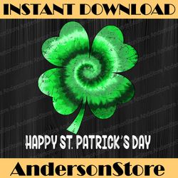 irish shamrock tie dye happy st patrick's day go lucky png sublimation designs