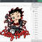 Betty Boop SVG, Betty Boop cartoon SVG, Betty Boop face SVG, Classic cartoon character SVG, Retro cartoon SVG, Vintage cartoon SVG, Cartoon pin-up girl SVG, Red