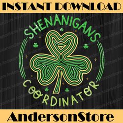 shenanigans coordinator funny teacher st patrick's day png sublimation designs