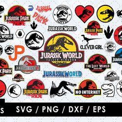 jurassic world svg files, jurassic world png files, vector png images, svg cut file for cricut, clipart bundle pack