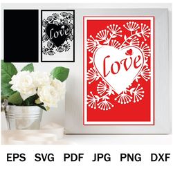 Papercut holiday greeting card template, SVG format
