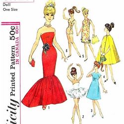 PDF Vintage pattern of clothes Barbie copy 5215