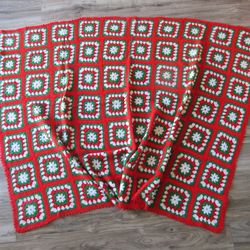daisy crochet blanket, granny square crochet blanket, handmade blanket