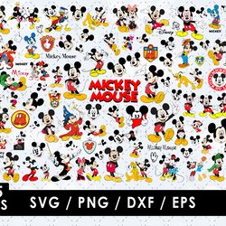 Mickey Mouse Svg Files, Mickey Mouse Svg Files, Vector Png Images, SVG Cut File for Cricut, Clipart Bundle Pack