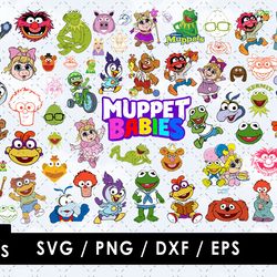 Muppets Babies Svg Files, Muppets Babies Png Files, Vector Png Images, SVG Cut File for Cricut, Clipart Bundle Pack