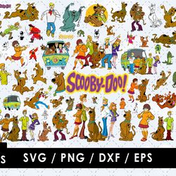 scooby doo svg files, scooby doo png files, vector png images, svg cut file for cricut, clipart bundle pack