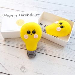 Light bulb, Pocket hug, Pun birthday card, Funny thank you gift, Best friend gift, Boyfriend birthday gift, Pun gift