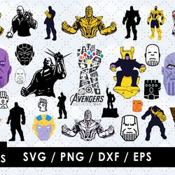 thanos svg files, thanos png file, vector png images, svg cut file for cricut, clipart bundle pack