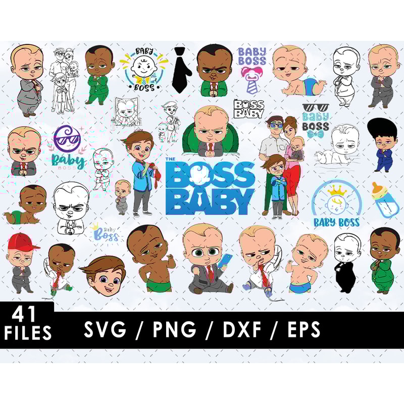 The Boss Baby SVG, Boss Baby (Ted) SVG, Tim Templeton SVG, Baby Corp SVG, Baby Boss logo SVG, Staci the Giraffe SVG, Jimbo the Jet SVG, Triplets SVG, Francis E.