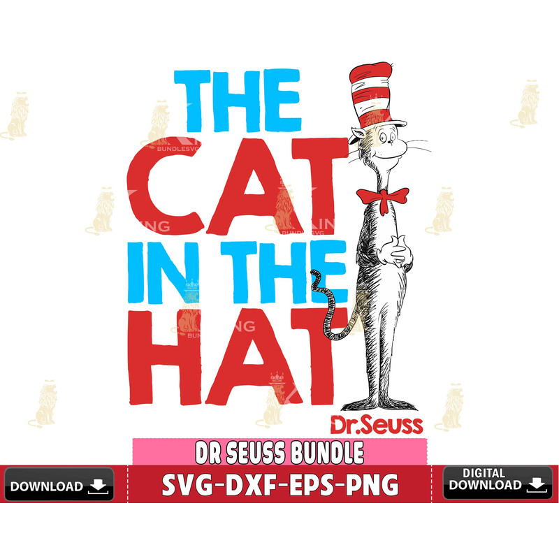 DR3112223-Dr Seuss The Cat in The Hat svg eps dxf png file.jpg