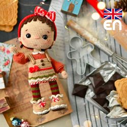 Gingerbread Baby amigurumi pattern doll PDF
