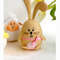 Felt spring Easter bunny, lamb and tulips