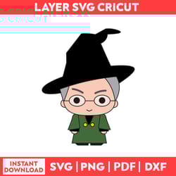minerva mcgonagall harry potter on potter felt svg, harry potter logo svg, png, pdf, dxf digital file