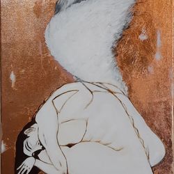 angel artwork angel oil painting naked woman painting love artwork