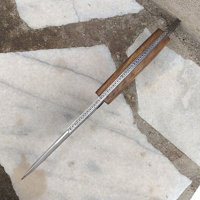 Handmade Karambit Knife, Damascus Fixed Blade Knife, Damascus Gut Hook Knife, Damascus Ka bar Knife Handmade Knives Gift