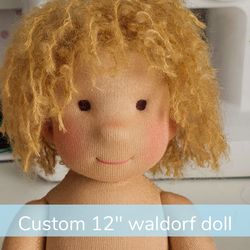 waldorf doll boy 12'' (30 cm) – waldorfpuppe – steiner doll – custom soft baby doll – waldorf toy – gift for kids