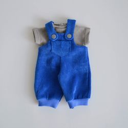 Ready to ship set of clothes for waldorf boy doll 12'' (30 cm) – boy doll outfit – Doll jumpsuit