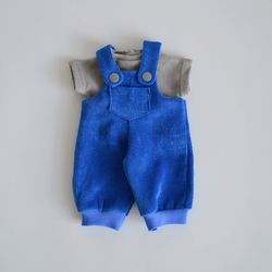 ready to ship set of clothes for waldorf boy doll 12'' (30 cm) – boy doll outfit – doll jumpsuit