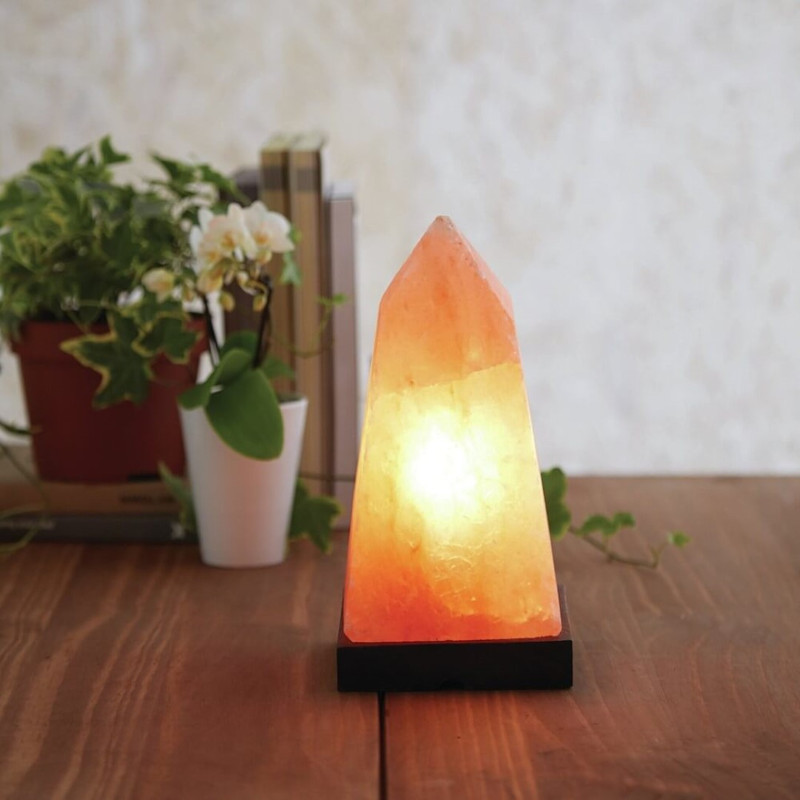 Freedom Tower Himalayan Salt Lamp  100_ Real Himalayan Pink Salt! - Salt Rock Lamp - Himalayan Salt Rock - Obelisk shaped Salt Light - By Himalayan Trading Co .