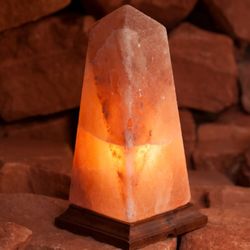 freedom tower himalayan salt lamp | real himalayan pink salt! - salt rock lamp - himalayan salt rock - obelisk shaped