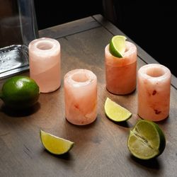 pink himalayan salt shot glass set (set of 4) - himalayan trading co. himalayan pink salt – gifts for family and friends