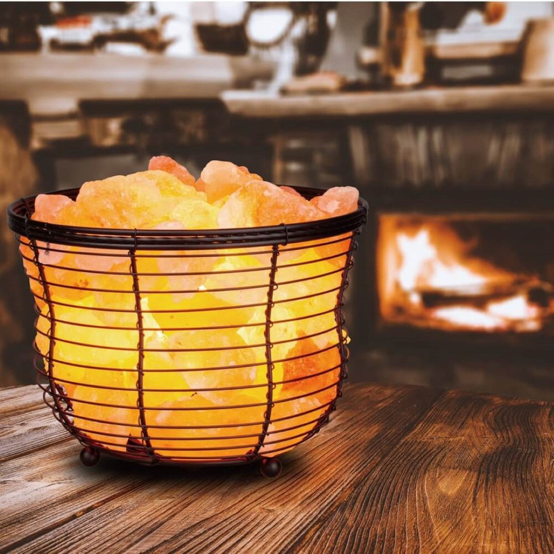 Basket Salt Lamp from Himalayan Trading Co. 100_ Real Himalayan Pink Salt! - Salt Rock Lamp - Himalayan Salt Rock - Salt Light - Authentic From Pakistan .jpg