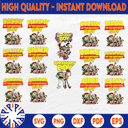 toy story birthday boy png, toy story family matching birthday png, personalized png, custom birthday boy png, birthday