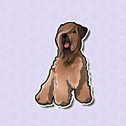 super kawaii soft coated wheaten terrier sticker! adorable wheaten friend-for laptop, planner, phone case