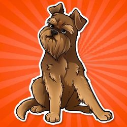 brussels griffon super kawaii sticker! adorable scottie friend-for laptop, planner, phone case