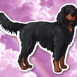 gordon setter kawaii sticker! super adorable kawaii dog friend-for laptop, planner, phone case