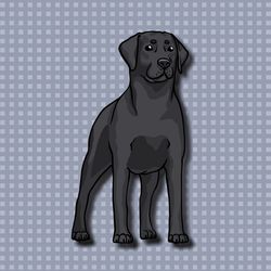 cute black lab / labrador retriever! super adorable kawaii dog friend-for laptop, planner, phone case