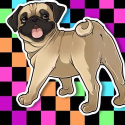 pug kawaii sticker! super adorable kawaii dog friend-for laptop, planner, phone case