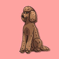 cute standard poodle! super adorable kawaii dog friend-for laptop, planner, phone case