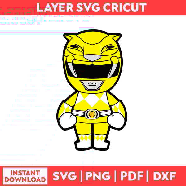 Chibi Yellow Ranger Power Rangers Svg, Power Rangers Chibi S | Inspire ...