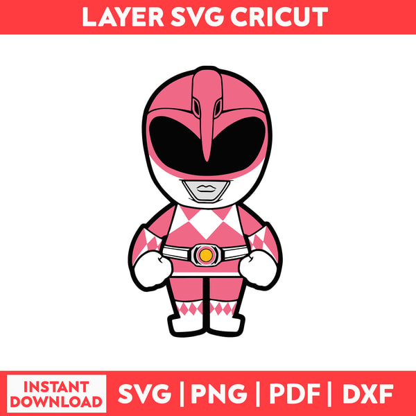 Pink Chibi Ranger Power Rangers Svg, Power Rangers Chibi Svg | Inspire ...