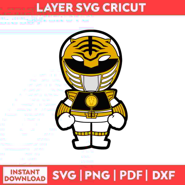 White Ranger Chibi By Power Rangers Svg, Power Rangers Chibi | Inspire ...