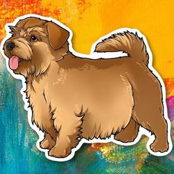 norfolk terrier kawaii sticker! super adorable kawaii dog friend-for laptop, planner, phone case
