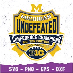 michi gan wol verines 2022 big 10 champions svg